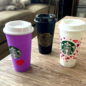 Starbucks Valentine 16 oz. cups set of 3